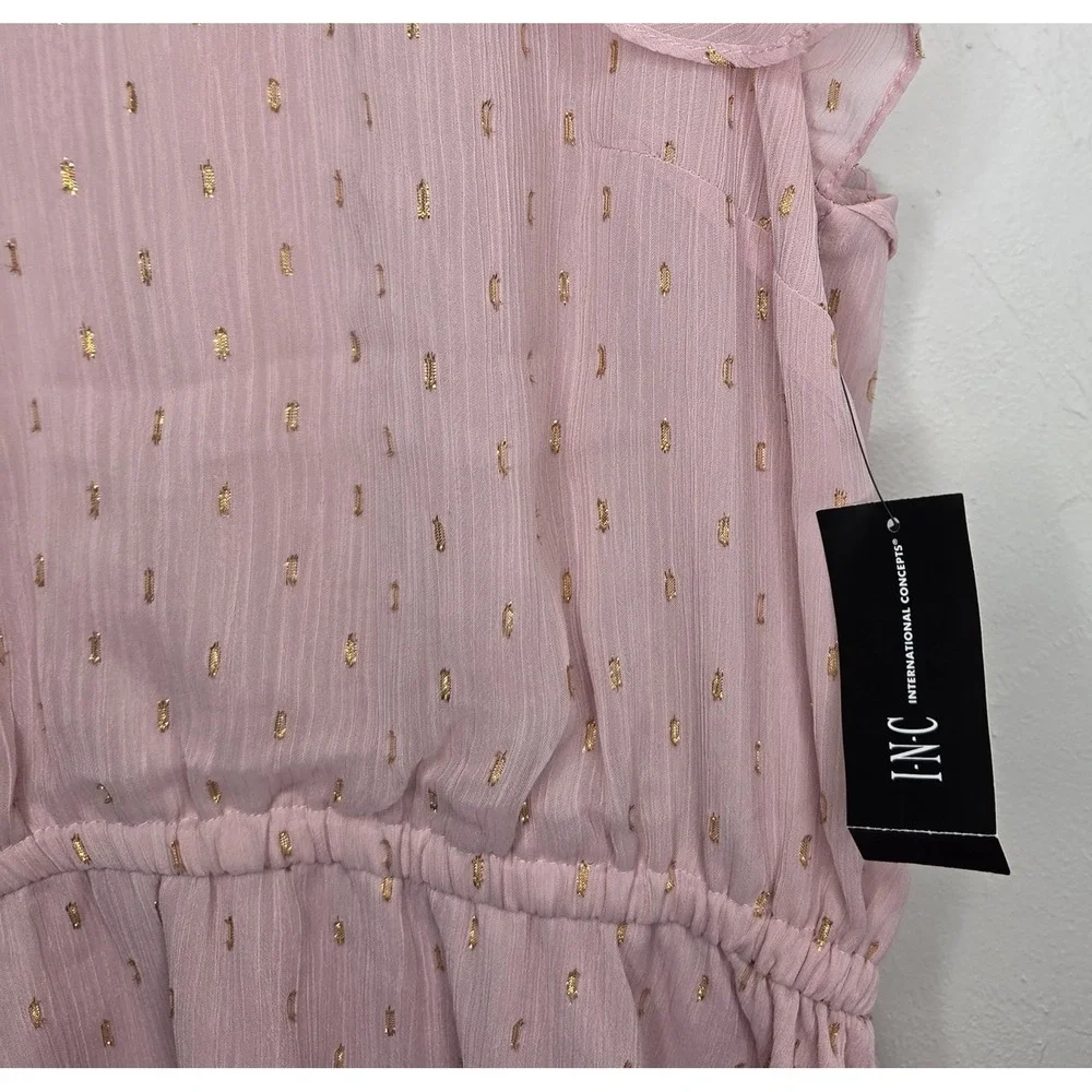 *NEW w/Tags INC International Concepts Women's Dress Pink Short Sleeve‎ Size XL